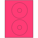 4.5" Fluorescent Pink Circular Sheet Labels