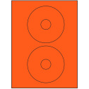 4.5" Fluorescent Red Circular Sheet Labels