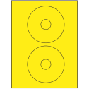 4.5" Fluorescent Yellow Circular Sheet Labels