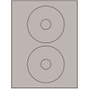4.5" Gray Circular Sheet Labels