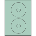 4.5" Pastel Green Circular Sheet Labels