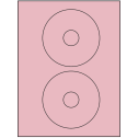 4.5" Pastel Pink Circular Sheet Labels