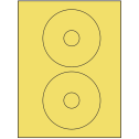 4.5" Pastel Yellow Circular Sheet Labels
