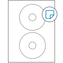 4.5" White Circular Sheet Labels - Removable Adhesive
