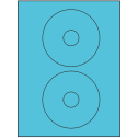 4.5" Turquoise Circular Sheet Labels