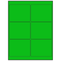 4" x 3" Fluorescent Green Rectangular Sheet Labels