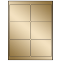 4" x 3" Gold Foil Rectangular Sheet Labels