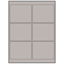 4" x 3" Gray Rectangular Sheet Labels