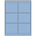 4" x 3" Pastel Blue Rectangular Sheet Labels