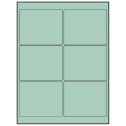 4" x 3" Pastel Green Rectangular Sheet Labels