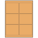 4" x 3" Pastel Orange Rectangular Sheet Labels