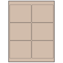 4" x 3" Pastel Tan Rectangular Sheet Labels
