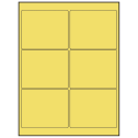 4" x 3" Pastel Yellow Rectangular Sheet Labels