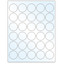 1.5" Crystal Clear Circular Sheet Labels