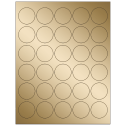 1.5" Gold Foil Circular Sheet Labels