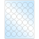 1.5" White Premium High Gloss Circular Sheet Labels