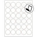 1.5" Blockout Circular Sheet Labels