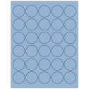 1.5" Pastel Blue Circular Sheet Labels