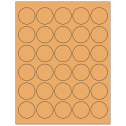 1.5" Pastel Orange Circular Sheet Labels