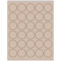 1.5" Pastel Tan Circular Sheet Labels