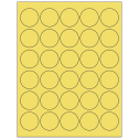 1.5" Pastel Yellow Circular Sheet Labels