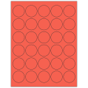 1.5" Red Circular Sheet Labels