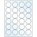 1.666" Crystal Clear Circular Sheet Labels