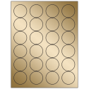 1.666" Gold Foil Circular Sheet Labels