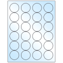 1.666" White Premium High Gloss Circular Sheet Labels