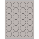 1.666" Gray Circular Sheet Labels