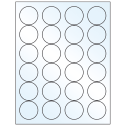 1.666" White Mid Gloss Circular Sheet Labels