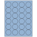 1.666" Pastel Blue Circular Sheet Labels
