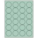 1.666" Pastel Green Circular Sheet Labels
