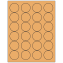 1.666" Pastel Orange Circular Sheet Labels