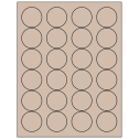 1.666" Pastel Tan Circular Sheet Labels