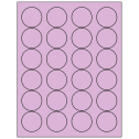 1.666" Pastel Purple Circular Sheet Labels