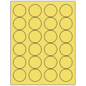 1.666" Pastel Yellow Circular Sheet Labels