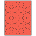 1.666" Red Circular Sheet Labels