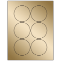 3" Gold Foil Circular Sheet Labels
