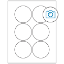 3" Photo Gloss Circular Sheet Labels