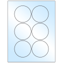 3" White Premium High Gloss Circular Sheet Labels