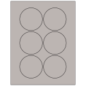3" Gray Circular Sheet Labels