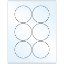 3" White Mid Gloss Circular Sheet Labels