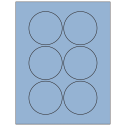 3" Pastel Blue Circular Sheet Labels