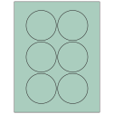 3" Pastel Green Circular Sheet Labels