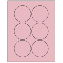 3" Pastel Pink Circular Sheet Labels