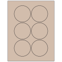 3" Pastel Tan Circular Sheet Labels