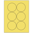 3" Pastel Yellow Circular Sheet Labels
