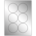 3" Silver Foil Circular Sheet Labels