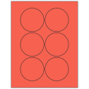 3" Red Circular Sheet Labels